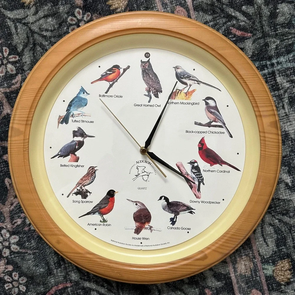 National Audubon Society Singing Bird Wall Clock 13